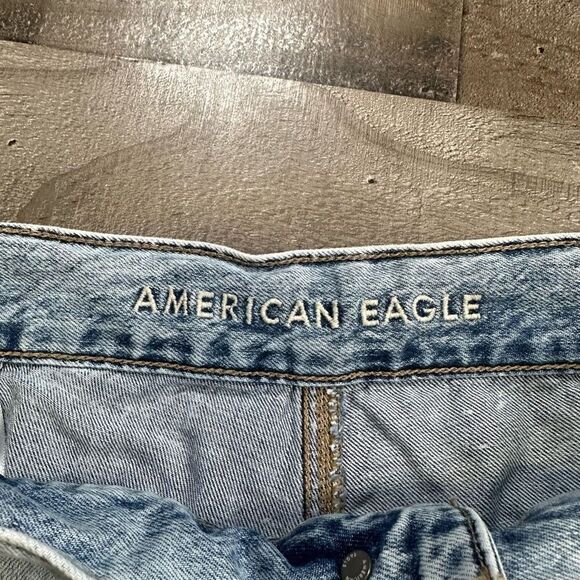American Eagle Women’s Size 2 Jeans Blue Denim Light Wash Draw String - Picture 6 of 11